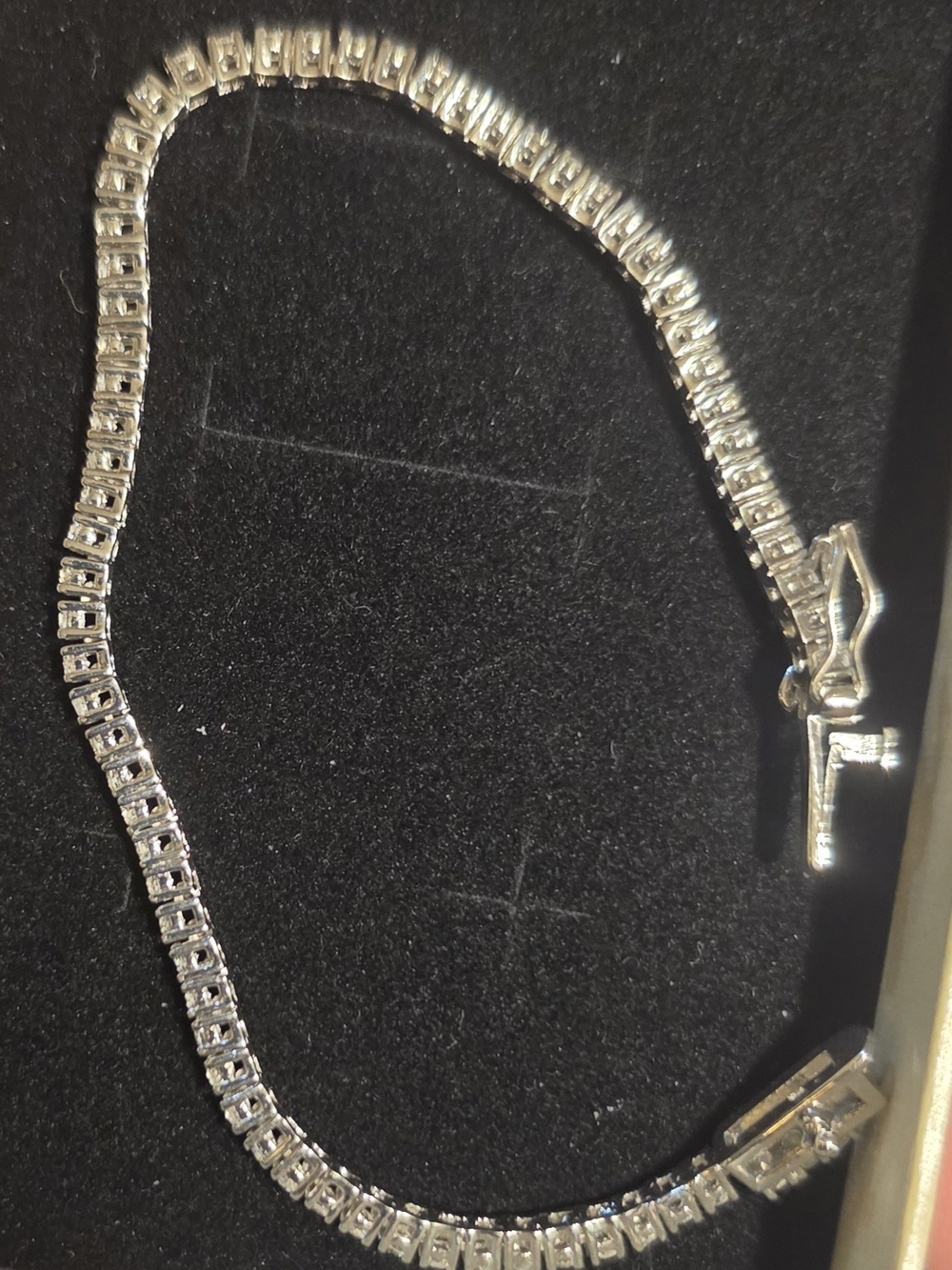 Classic Sterling Silver 925 Moissonite Tennis Bracelet - Elegant 6 1/4" - Picture 3 of 3